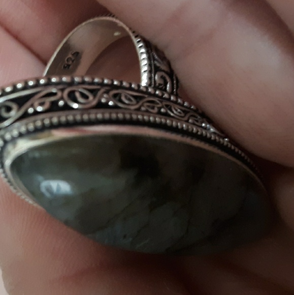 New Amazing Labradorite 925 Silver Statement Ring. - Picture 7 of 7